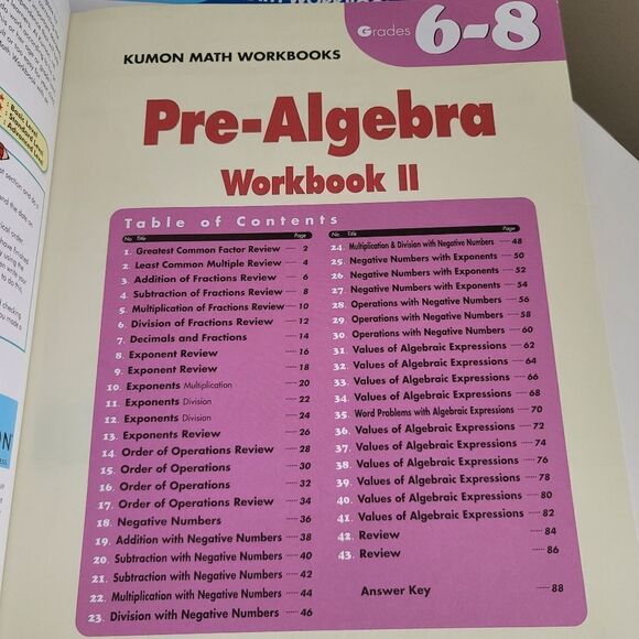 𝅺Kumon Math PreAlgebra & Algebra Workbooks Education Resource #0280 - Picture 13 of 13